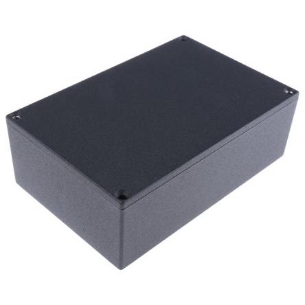 Hammond Pouzdro, řada: 1590 IP54 Ano barva Černá barva Černá Odlévaný hliník 145 mm 45 mm 95 mm Silikon