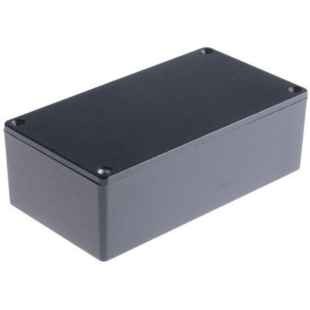 Hammond Pouzdro, řada: 1590 IP54 Stíněné barva Černá barva Černá Odlévaný hliník 153 mm 50 mm 83 mm Silikon