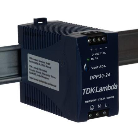 TDK-Lambda Napájecí zdroj na lištu DIN DPP, počet výstupů: 1 Spínaný režim 264V ac 1.3 A AC/DC 24V dc DC 30 W