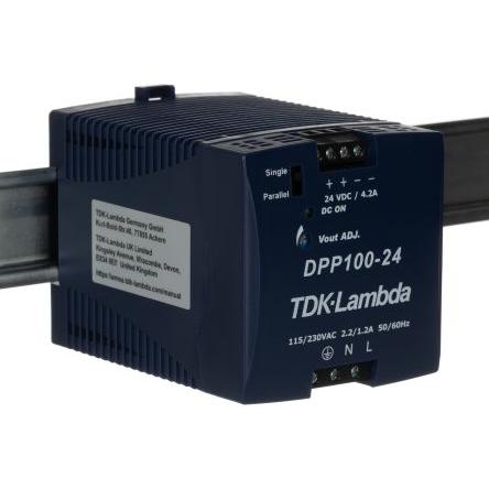 TDK-Lambda Napájecí zdroj na lištu DIN DPP, počet výstupů: 1 Spínaný režim 264V ac 4.2 A AC/DC 24V dc DC 100 W
