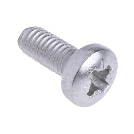 RS PRO Šroub s nízkou půlkulovou hlavou Pozidriv, Obyčejný, Nerezová ocel hlavice Kónická 10 mm