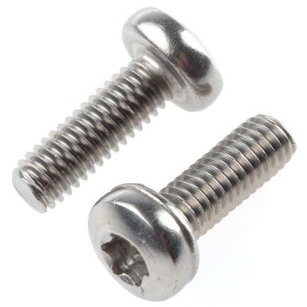RS PRO Šroub s nízkou půlkulovou hlavou Pozidriv, Obyčejný, Nerezová ocel hlavice Kónická 12 mm