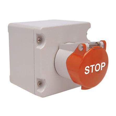 Craig & Derricott Ovládací tlačítková stanice Tahem resetovat, řada: i-push IP65 SPDT Červená Odlévaný hliník stop