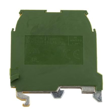 Entrelec Zemnicí svorkovnice 1SNA165113R1600, řada: SNA, 800V ac Žlutá, Zelená 4mm² 1 Šroubová