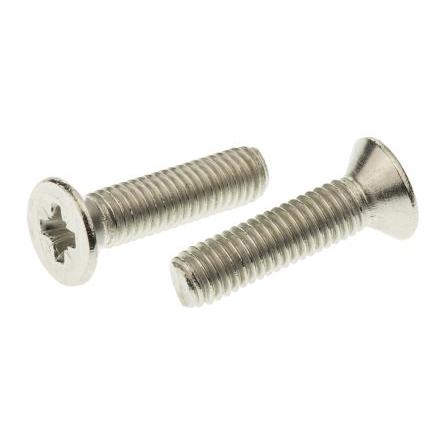 RS PRO Šroub s nízkou půlkulovou hlavou Pozidriv, Obyčejný, Nerezová ocel hlavice Zapuštěná 20 mm
