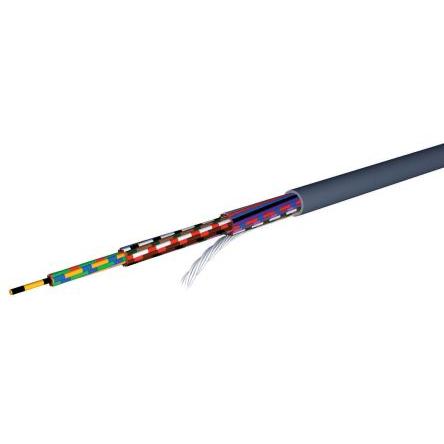 Ovládací kabel, řada: HIFLEX-Y 4žilový 0.5mm² 20 AWG Polyvinylchlorid plášť AXINDUS Nestíněný 50 m, Šedá