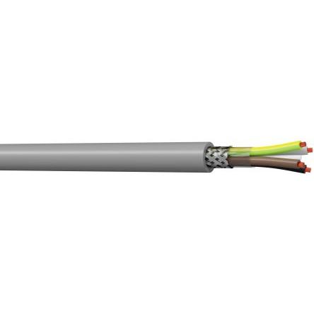 Ovládací kabel, řada: HIFLEX-CY1000 4žilový 2.5mm² 13 AWG Polyvinylchlorid plášť AXINDUS 50 m Stíněný, Šedá