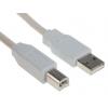 TE Connectivity Kabel USB Vnější, A: USB typu A, 1.5 m Vnější, Bílá, B: USB B