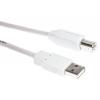 TE Connectivity Kabel USB Vnější, A: USB typu A, 2 m Vnější, Bílá, B: USB B