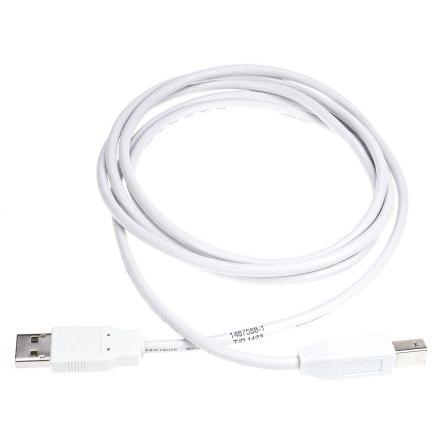 TE Connectivity Kabel USB Vnější, A: USB typu A, 2 m Vnější, Bílá, B: USB B