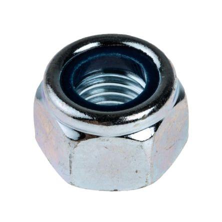 RS PRO Pojistná matice, šířka: 19mm, Lesklý zinek, Ocel, Nylonová vložka
