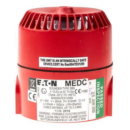 Eaton Elektronická siréna, řada: DB5 Povrch Červená 24 24V dc RoHS 100 dB @ 1m IP65 DC