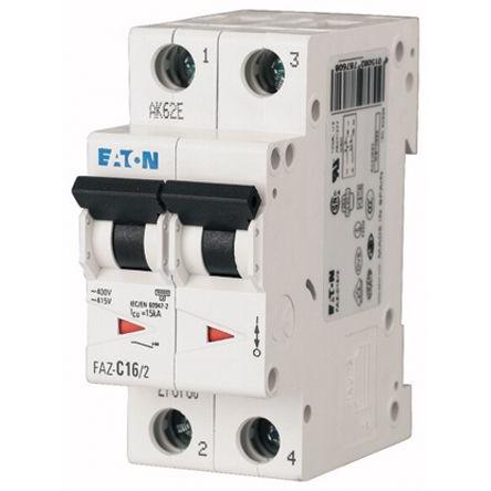 Eaton Miniaturní jistič, rozsah: xEffect 2pólový 20A vypínací výkon 10 kA, charakteristika: Typ S, rozsah: xEffect 230V