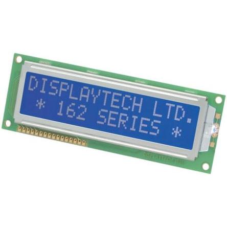 Monochromatický LCD displej Alfanumerické podsvícení LED Černá Paralelní Displaytech Modrá 2 x 20
