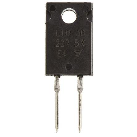 Rezistor Tlustý film Radiální, řada: LTO30 22 Ω 5 % LTO030F22R00JTE3 30 W Vishay