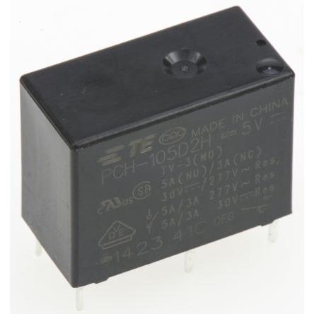 TE Connectivity Výkonové relé SPDT Lišta DIN 10A 5V dc PCH