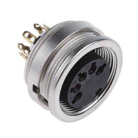 Lumberg Zásuvka DIN, řada: 304, počet kontaktů: 5, velikost: M16, 60V ac, orientace těla: Rovný, IP68 5A DIN EN 60529,