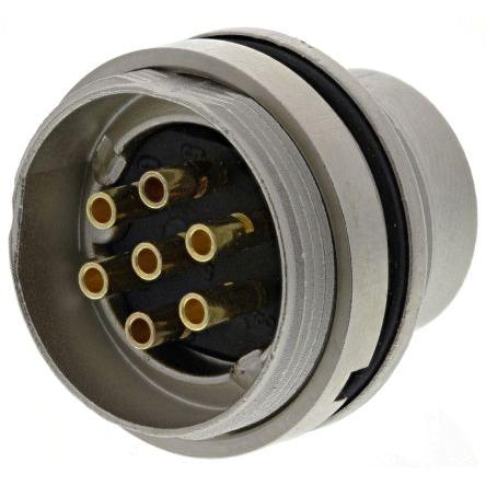 Lumberg Zástrčka DIN, řada: 314, počet kontaktů: 7, velikost: M16, 250V ac, orientace těla: Rovný, IP68 5A DIN EN 60529,