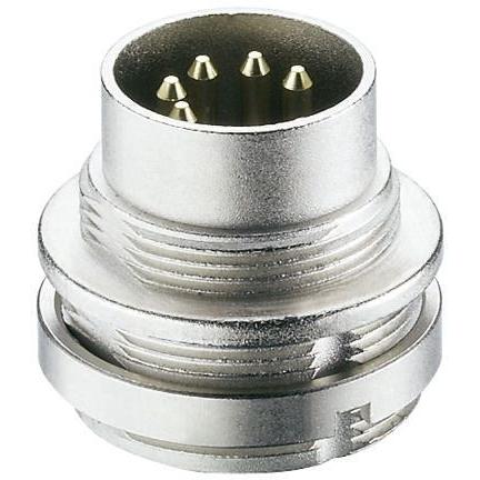 Lumberg Zástrčka DIN, řada: 314, počet kontaktů: 12, velikost: M16, 60V ac, orientace těla: Rovný, IP68 3A DIN EN 60529,
