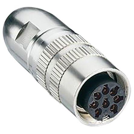 Lumberg Zásuvka DIN, řada: 322, počet kontaktů: 6, velikost: Standard, 250V ac, orientace těla: Rovný, IP68 5A DIN EN
