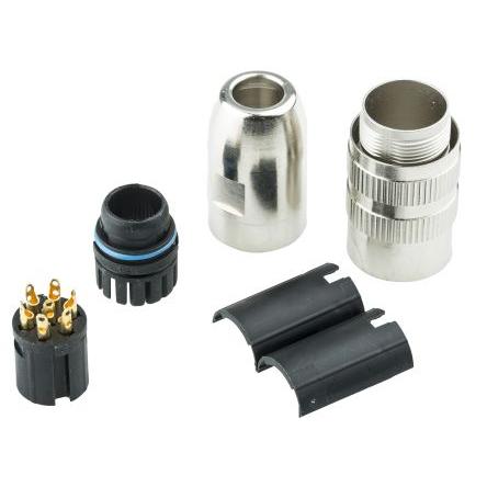Lumberg Zásuvka DIN, řada: 322, počet kontaktů: 7, velikost: M16, 250V ac, orientace těla: Rovný, IP68 5A DIN EN 60529,