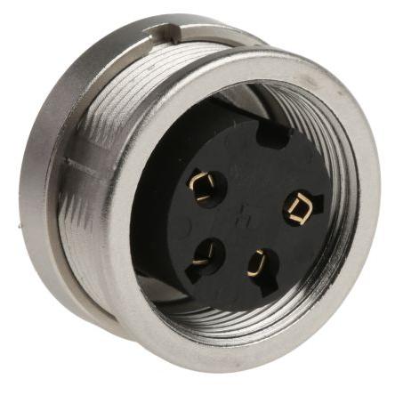 Lumberg Zásuvka DIN, řada: KFV, počet kontaktů: 4, velikost: M16, 250V ac, orientace těla: Rovný, IP40 5A DIN EN 60529,