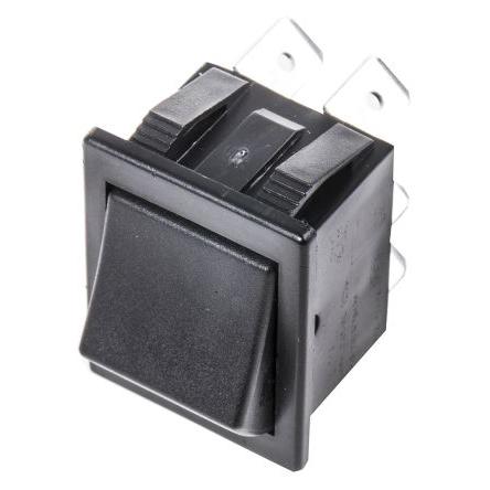 Arcolectric (Bulgin) Ltd Kolébkový spínač IP67 Zap-(zap), barva ovladače: Černá DPDT Panel zap-zap 16A