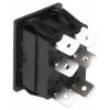 Arcolectric (Bulgin) Ltd Kolébkový spínač IP65 (Zap)-vyp-(zap), barva ovladače: Černá DPDT Panel Zap-vyp-zap 16A