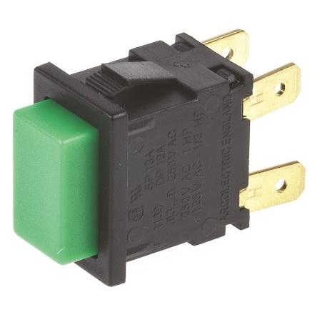 Arcolectric (Bulgin) Ltd Tlačítkový spínač, řada: 8300 IP40 DPST Panel Okamžité 12.9 mm 16A 250 V ac
