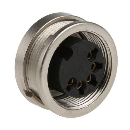 Lumberg Zásuvka DIN, řada: KFV, počet kontaktů: 5, velikost: M16, 60V ac, orientace těla: Rovný, IP40 5A DIN EN 60529,