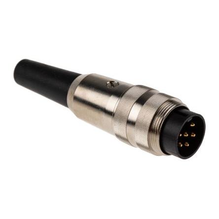 Lumberg Zástrčka DIN, řada: SV, počet kontaktů: 6, velikost: M16, 250V ac, orientace těla: Rovný, IP40 5A DIN EN 60529,
