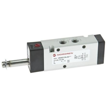 Pneumatický solenoidový ventil 5/2, řada: V63 G Solenoid, max. průtok: 4200L/min Norgren 24V