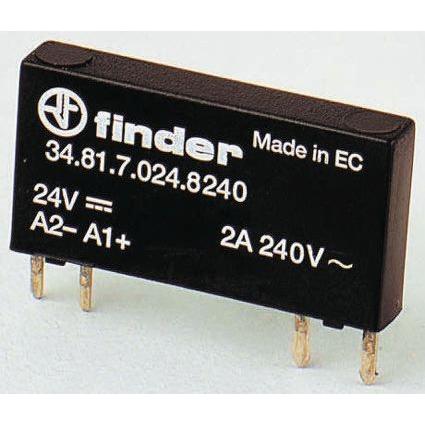 Finder Polovodičové relé 2 A Montáž na plošný spoj SPST 240 V ac 34 72V