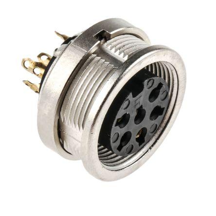 Lumberg Zásuvka DIN, řada: 304, počet kontaktů: 6, velikost: M16, 250V ac, orientace těla: Rovný, IP68 5A DIN EN 60529,