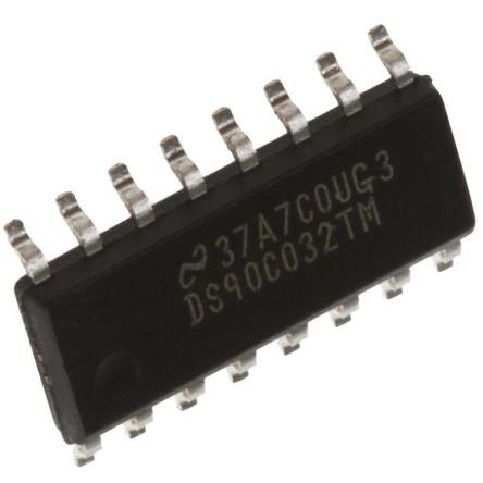 Texas Instruments Přijímač IO DS90C032TM/NOPB 4 LVDS TTL 155 Mbps, počet kolíků: 16 kolíkový, SOIC