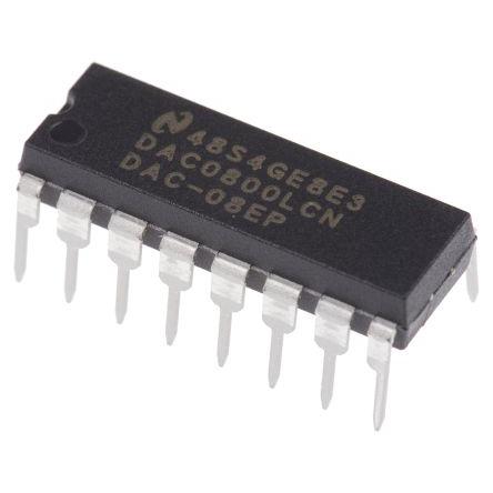 Texas Instruments 8bitový digitálně-analogový převodník DAC0800LCN/NOPB 1 8 bitů, MDIP, počet kolíků: 16 kolíkový