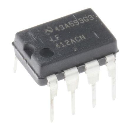 Texas Instruments Operační zesilovač LF412ACN/NOPB 4 MHz 18V, MDIP, počet kolíků: 8 kolíkový