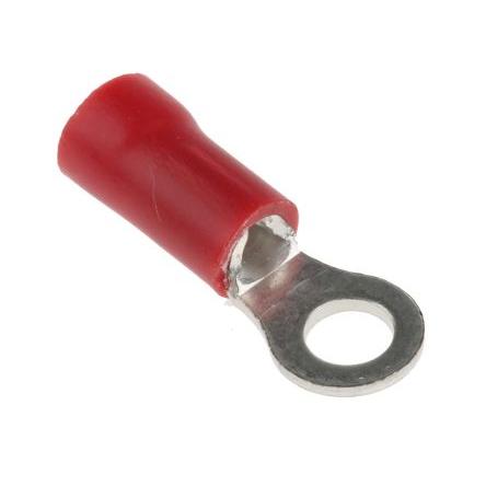 Očková koncovka, pokovení: Cín, M3.5, Červená, 75 °C, min. AWG: 22 AWG, max. AWG: 16 AWG, Izolované, RS PRO