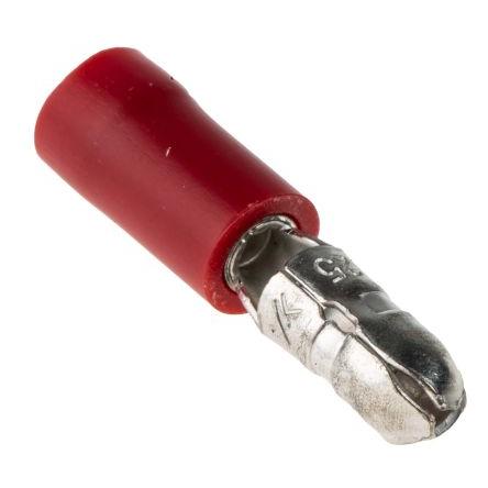 Krimpovací kuličkový konektor Izolované, Vnější průměr kuličky 4.3 mm barva Červená, max. AWG: 16 AWG, min. AWG: 22 AWG