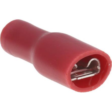 RS PRO Zásuvný konektor, řada: RS PRO Izolované, 4.8 x 0.5 mm, Červená Vnitřní, celková délka: 19mm, izolační: Vinyl,