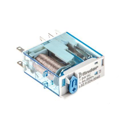 Finder Relé DPDT 8A 24V dc 46