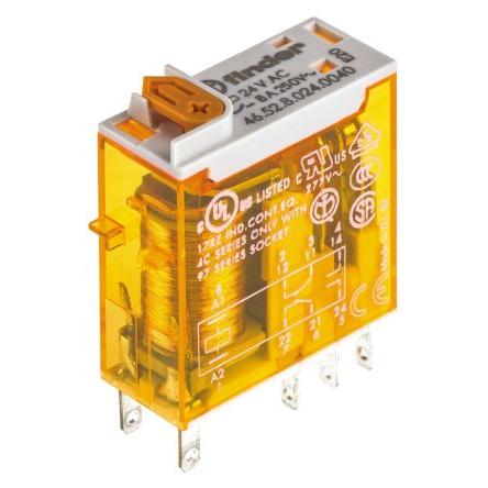 Finder Výkonové relé DPDT 8A 24V ac 46