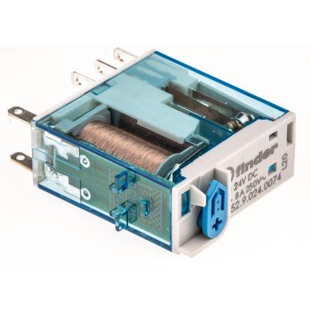 Finder Relé DPDT 8A 24V dc 46