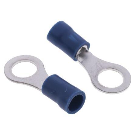 Očková koncovka, pokovení: Cín, M6, Modrá, 75 °C, min. AWG: 16 AWG, max. AWG: 14 AWG, Izolované, 75 °C, RS PRO