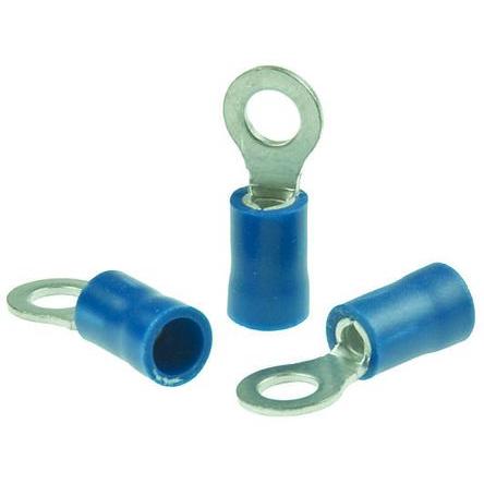 Očková koncovka, pokovení: Cín, M4, Modrá, 75 °C, min. AWG: 16 AWG, max. AWG: 14 AWG, Izolované, RS PRO