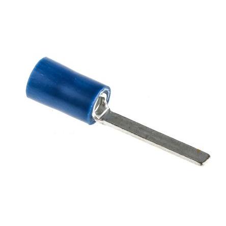 Krimpovací plochá svorka, Izolované délka čepele 18.1 mm, Modrá, max. AWG: 14 AWG, min. AWG: 16 AWG, RS PRO