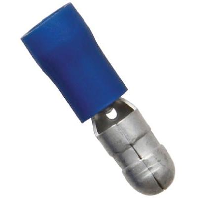 Krimpovací kuličkový konektor Izolované, Vnější průměr kuličky 5 mm barva Modrá, max. AWG: 14 AWG, min. AWG: 16 AWG RS