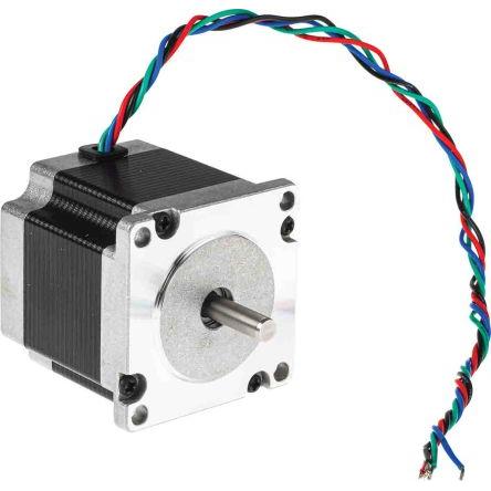 RS PRO Krokový motor 1.26Nm 2.5V 1.8 ° 56.4 x 56.4 mm 6.35 mm