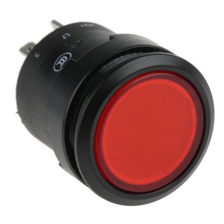 EAO Tlačítkový spínač, řada: 84 IP67 SPST Panel Okamžité Osvětlené 22.5 mm 200mA 42 V dc