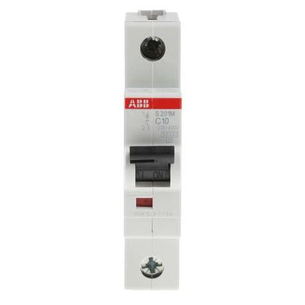ABB Miniaturní jistič, rozsah: System Pro M Compact 1pólový 10A vypínací výkon 10 kA, charakteristika: Typ C, rozsah: